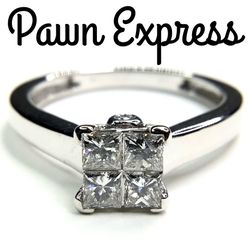 14K 4-Stone Princess Cut Ring 