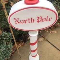 Vintage Blow Mold Of North Pole From 1970s