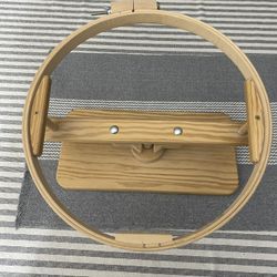 Vintage wooden Hoop with stand
