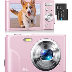 Brand new Digital Camera, 1080P Kids Camera, Time Stamp Antishake 16X Zoom, Compact Portable Camera Christmas Birthday Gift for Children Kid Teen Stud