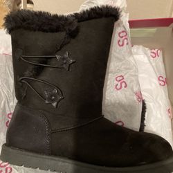 Girls New Black Boots