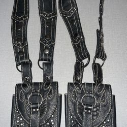 Skingraft Leather Streetwear Holster Double Shoulder Bag