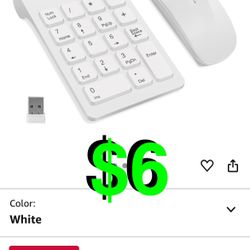 TRELC - Wireless Numeric Keypad, Mini 2.4G 18 Keys Number Pad, Portable Silent Financial Accounting Numeric Keypad Keyboard Extensions with Wireless M