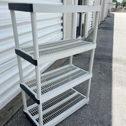 36x18x56in Keter 4 Tier Resin Plastic Garage Shop Storage Shelf! Great condition! 