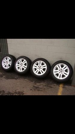 **** 17" FORD MUSTANG 5X114 WHEELS AND LIKE NEW TIRES ****