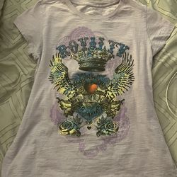 Y2K Style Crown Heart Graphic Shirt – Girls XXL