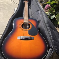 Acoustic Guitar With Case…(Yamaha )