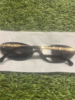 Chanel Black Sunglasses with Gold Detail