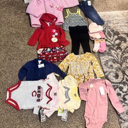 New Baby’s Clothes Size 3-6,6-9-12-18  All For 30$