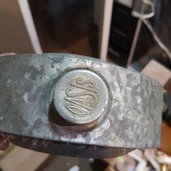 Vintage Oasis Tin Metal Canteen 