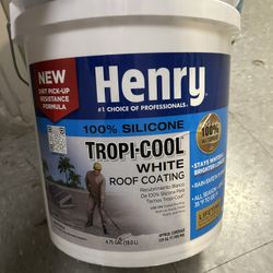 887 Tropi-Cool White 100% Silicone Reflective Roof Coating 4.75 gal.