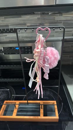 Pink Heart Keychain Set