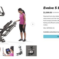 Compact, Foldable Elliptical - Horizon Evolve 5