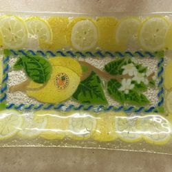 Peggy Karr Fused Glass Lemon Tray
