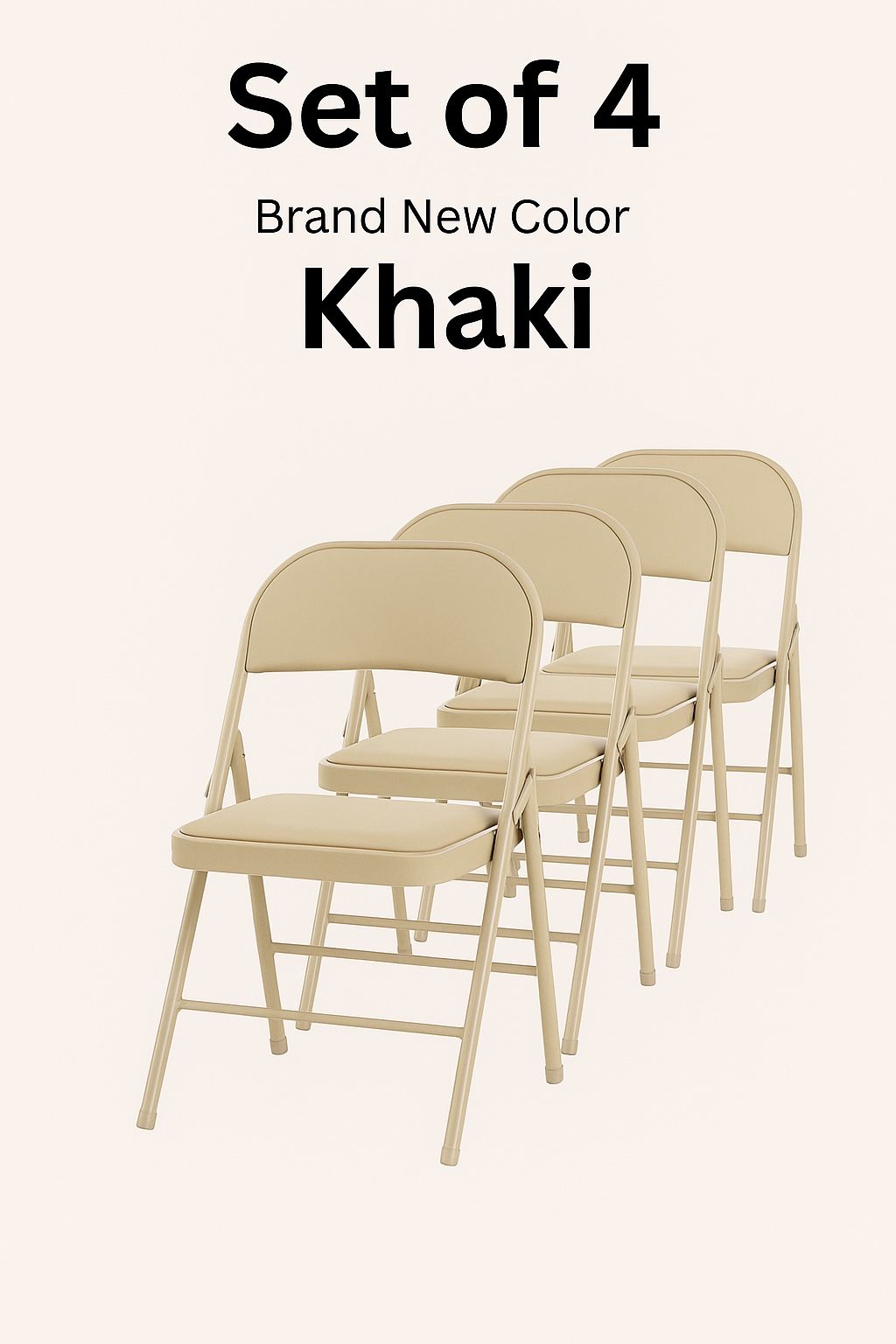 4 Pack Folding Chairs β Khaki