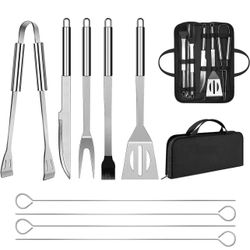 BBQ Utensil Set Stainless Steel Professional Barbecue Accessories Grill Tool with Bag Easy to Carry