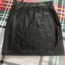 Leather Mini Skirt 