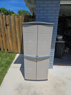 26W×18D×60H. Indoor/Outdoor storage cabinet