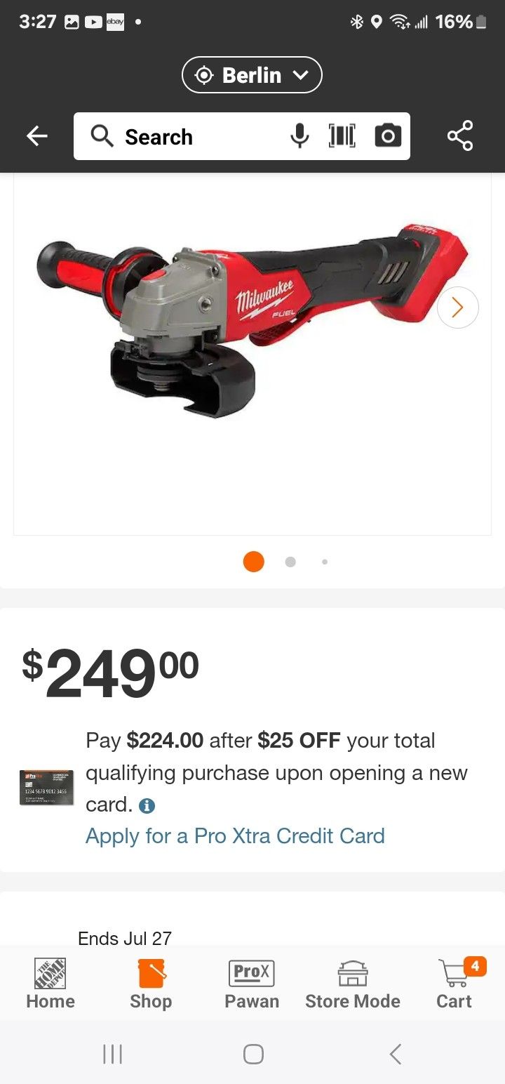 Milwaukee
M18 FUEL 18V Lithium-Ion Brushless Cordless 4-1/2 in./5 in. Grinder with Variable Speed & Paddle Switch (Tool-Only)