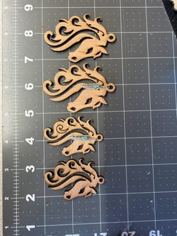 Wood Horse Earrings