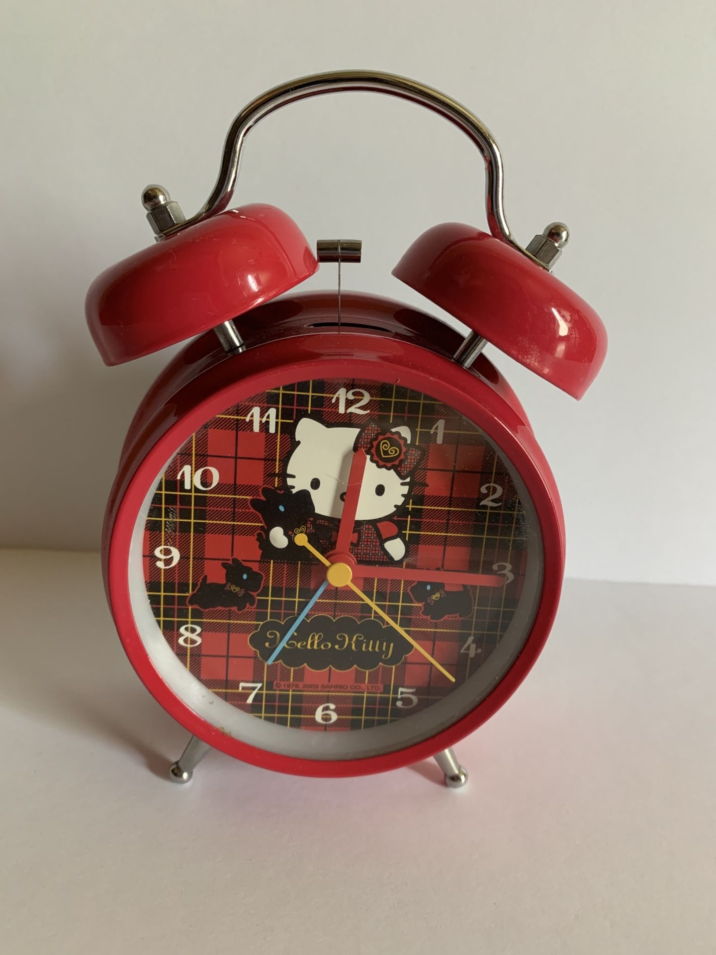 Vintage 2003 Sanrio Hello Kitty Dogs Theme Alarm Bell Clock