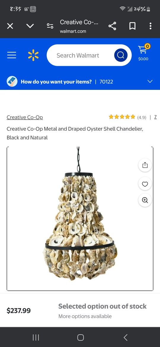 Oyster Shell Chandelier