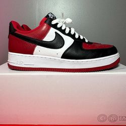 Size 10.5 - Nike By You Air Force 1 "Bred Toe"