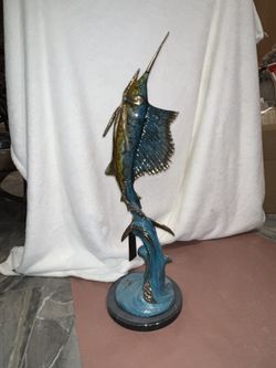 Bronze Swordfish Statue 