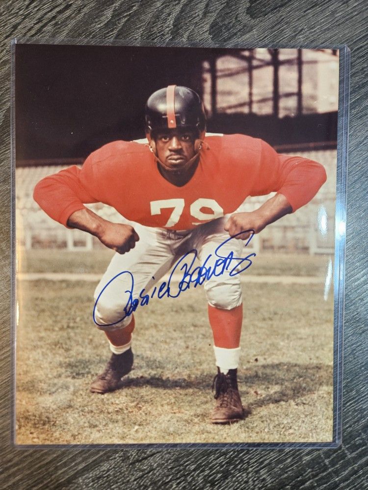 Signed 8x10 Photo Roosevelt Rosey Brown New York Giants HOF Autograph Picture NFL Auto