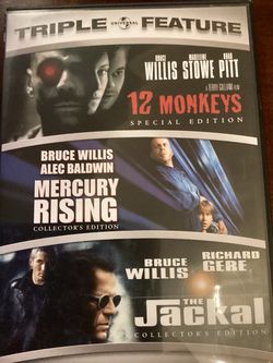 Universal Triple Feature DVD Set Bruce Willis