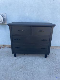 Triple Black Solid Wood Dresser