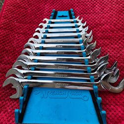 Snap-On Tools USA 11pc 4-Way Angle Head Open End Wrench Set 1”-5/16”