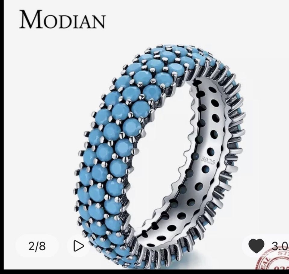 sterling Silver Turquoise Ring Sizes, 678