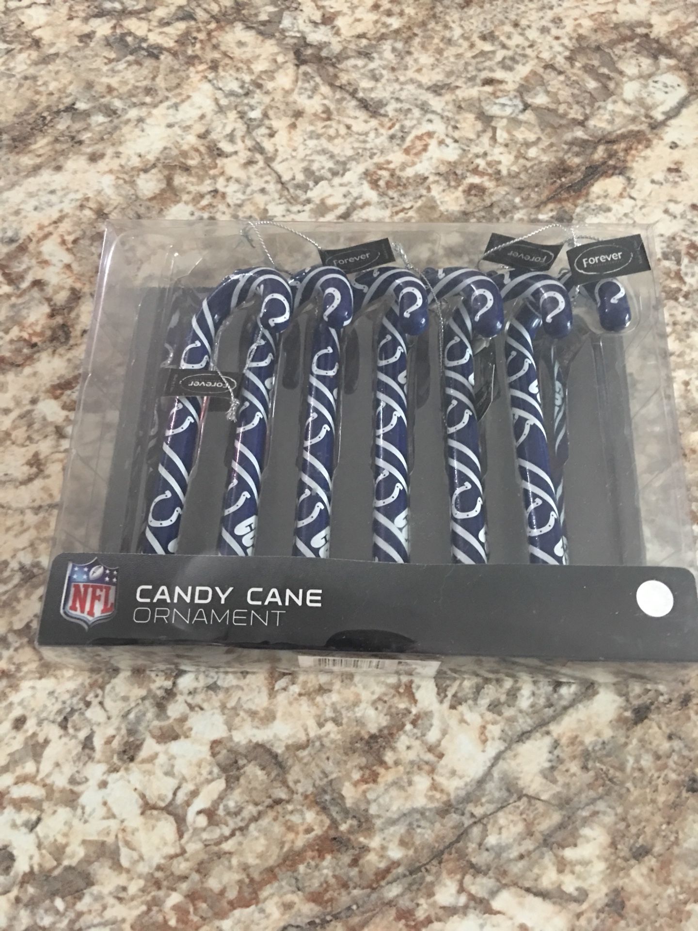 Colts Candy Cane Ornaments