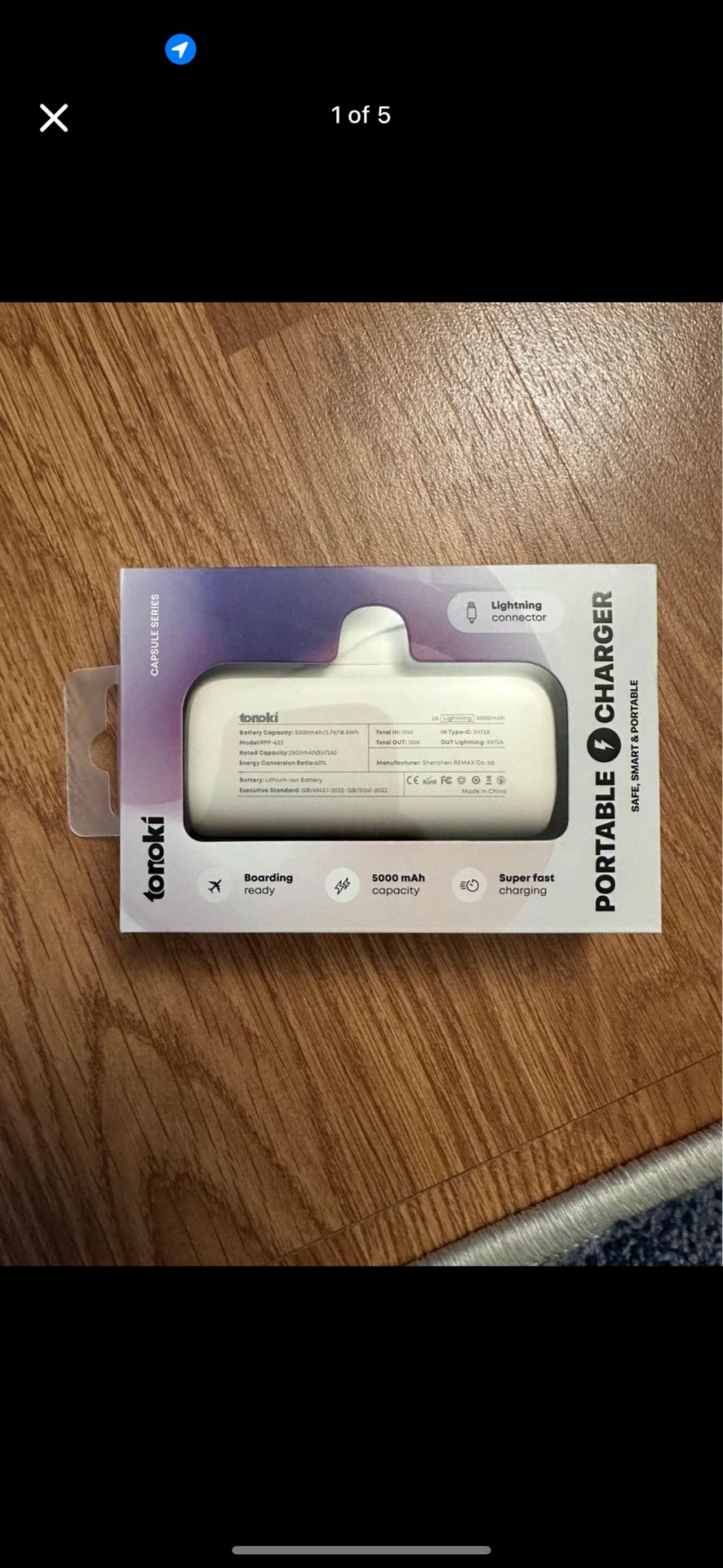 Portable Charger for iPhone, 5000mAh Small Power Bank Fast Charging, Mini Cute Portable Phone Charge