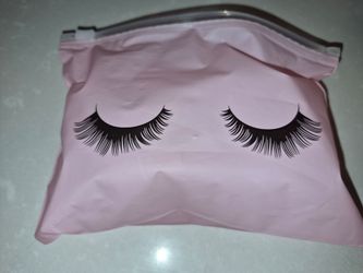 Pink Eyelash Print Zip Pouch