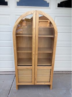 Mason Wooden Storage Arch Cabinet Hutch Urban Outfitters Shelf