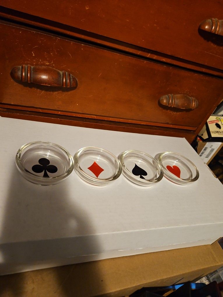 Set Of 4 Coasters - Suits From Deck Of Cards