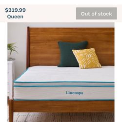 Linenspa Essentials 10 in. AlwaysCool Queen Memory Foam Hybrid Mattress