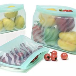 Silicone Reusable Bags 3 Pcs