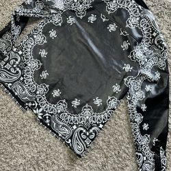 Paisley Button Down Leather Leather. 