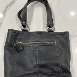 Coach Black Leather Tote