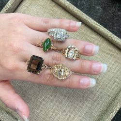 14k And 10k Rings WITH REAL DIAMONDS 