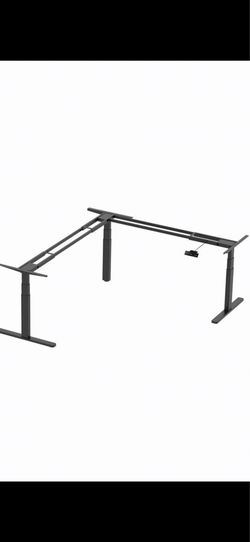 Monoprice Workstream L-Shaped Triple Motor Adjustable Sit-Stand Desk Frame