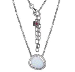 Sterling Silver Opal Necklace