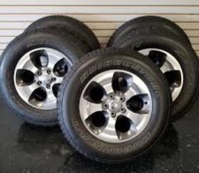 JEEP WRANGLER RIMS (18x7) WITH (31in) BRIDGESTONE DUELER TIRES