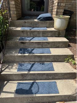 Blue Stair Treads Set of 15 INDOOR OR OUTDOOR