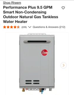 Rheem 9.5 GPM Outdoor Tankless Water Heater
