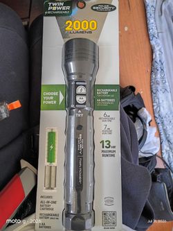 Police Security Twin Power 2000 Lumen Flashlight