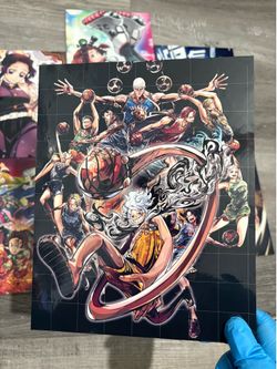 One Piece NBA art print